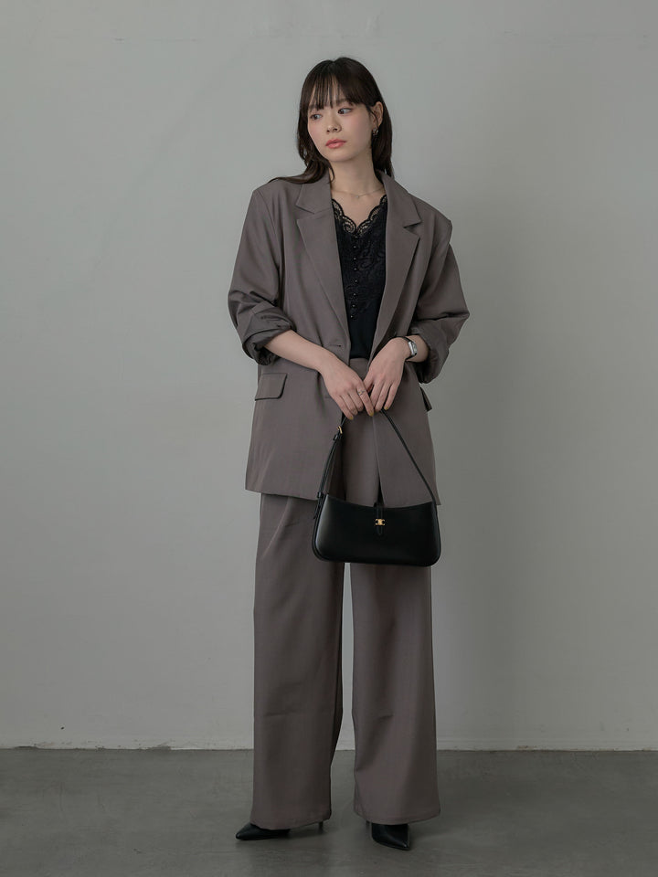 スーツ地シングルテーラードジャケット