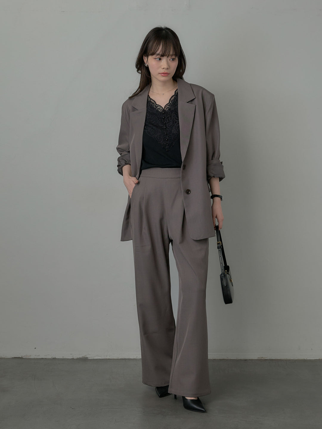 スーツ地シングルテーラードジャケット