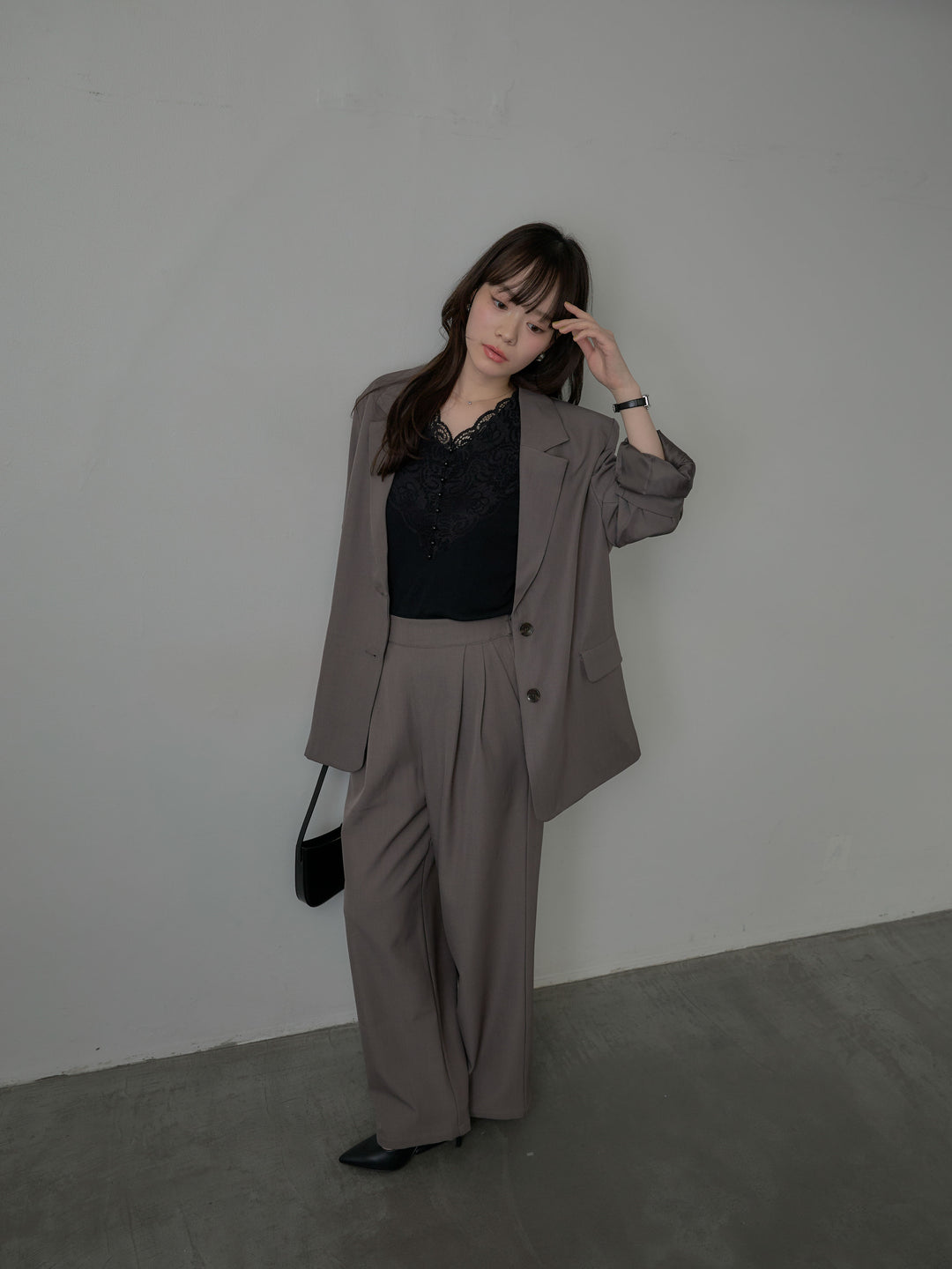 スーツ地シングルテーラードジャケット