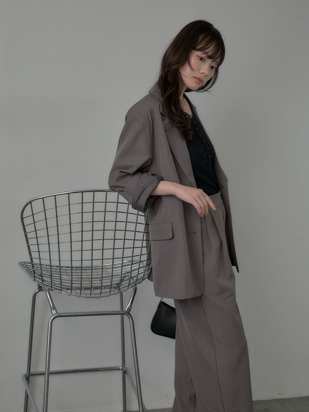 スーツ地シングルテーラードジャケット