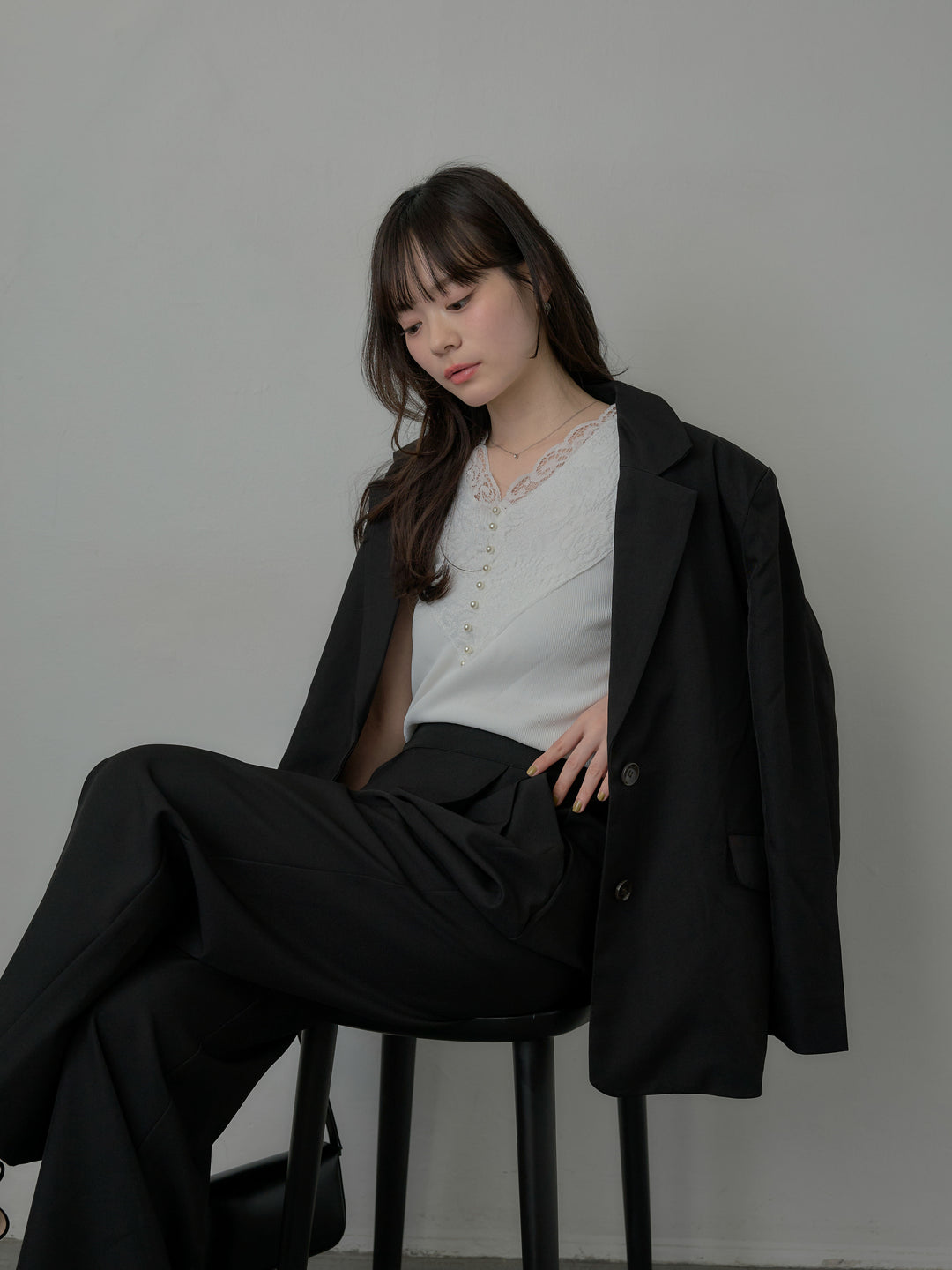 スーツ地シングルテーラードジャケット