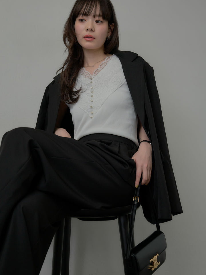 スーツ地シングルテーラードジャケット