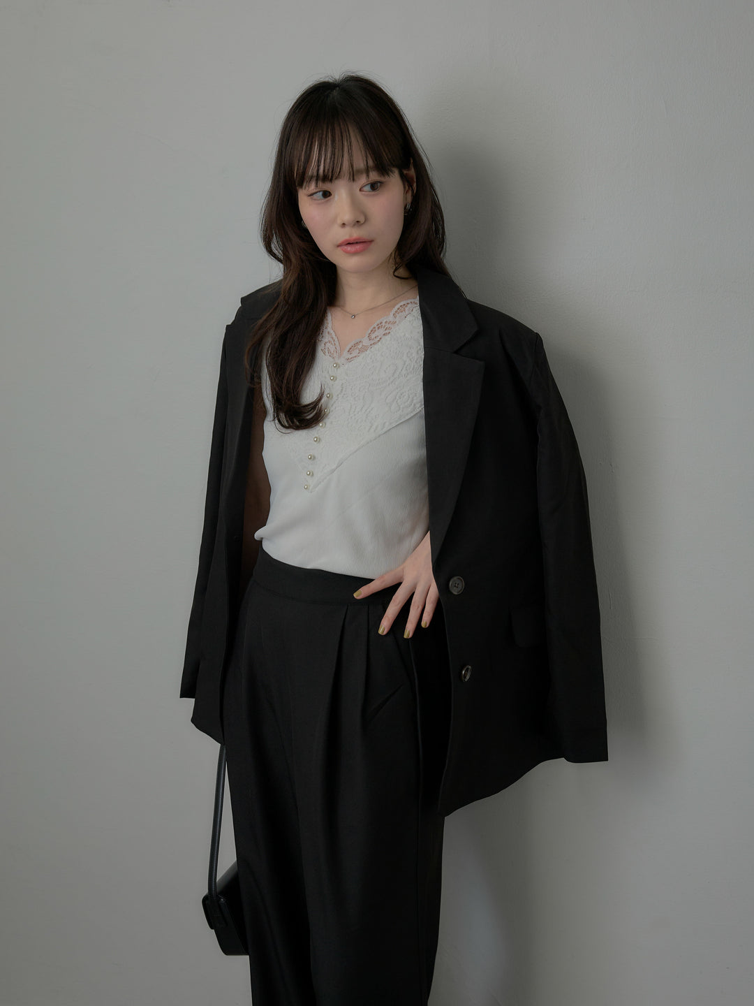 スーツ地シングルテーラードジャケット