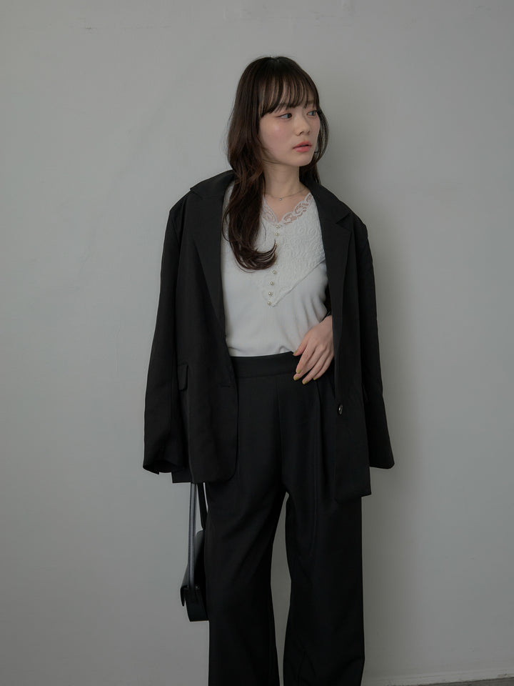 スーツ地シングルテーラードジャケット