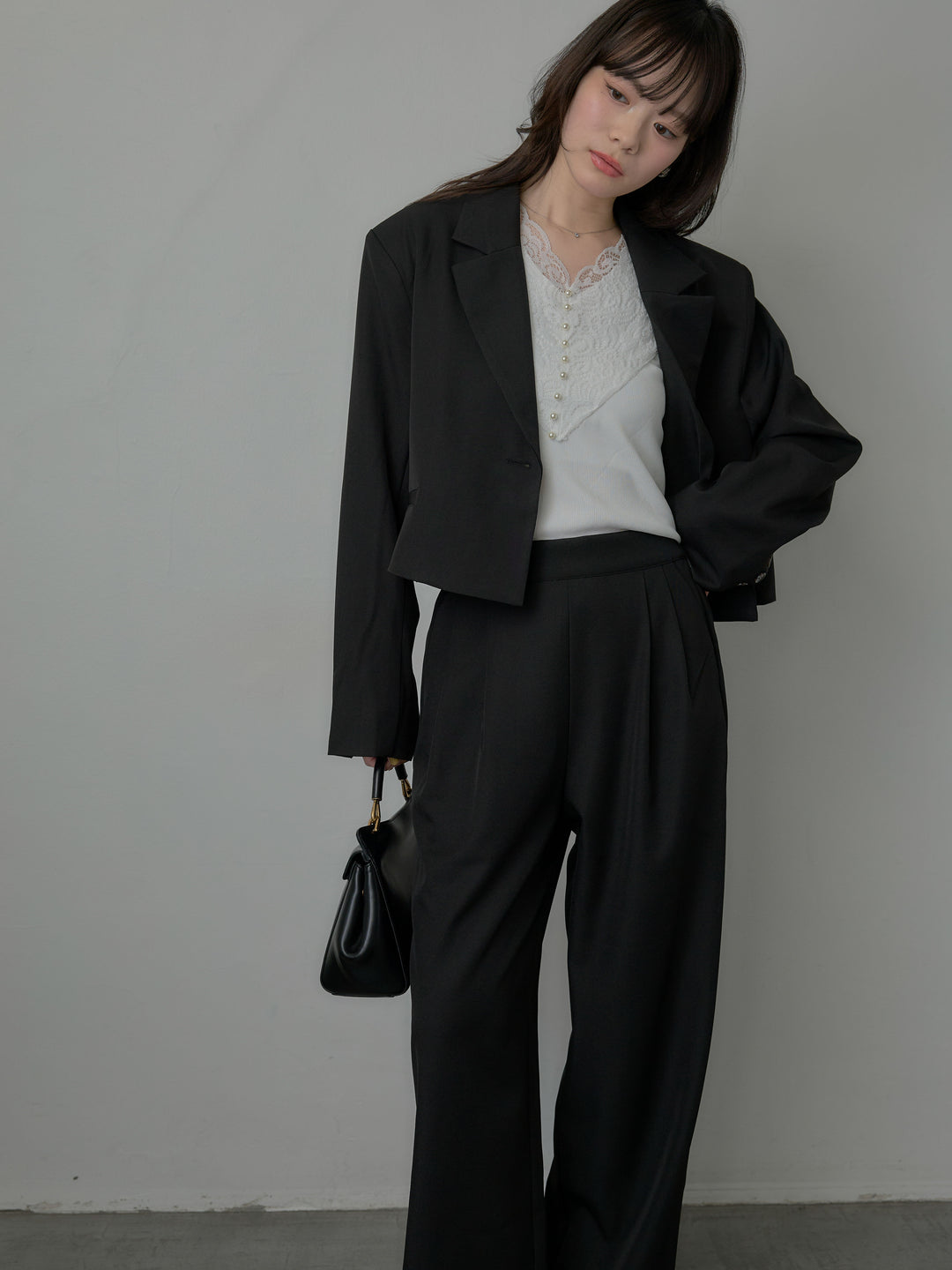 スーツ地イージータックパンツ