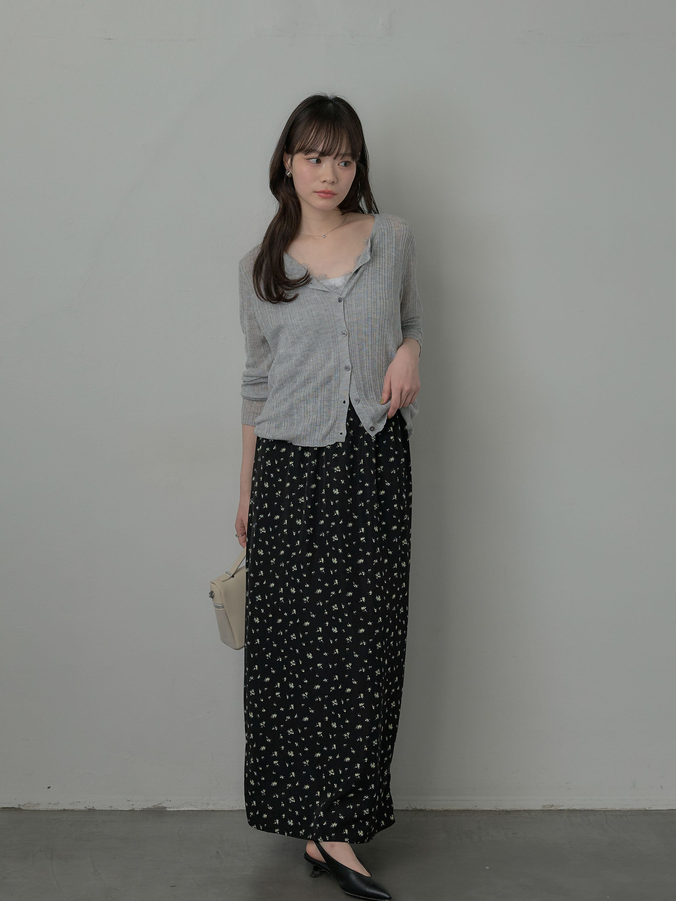 シアーリブカーディガン&レースキャミソールSET – nairo
