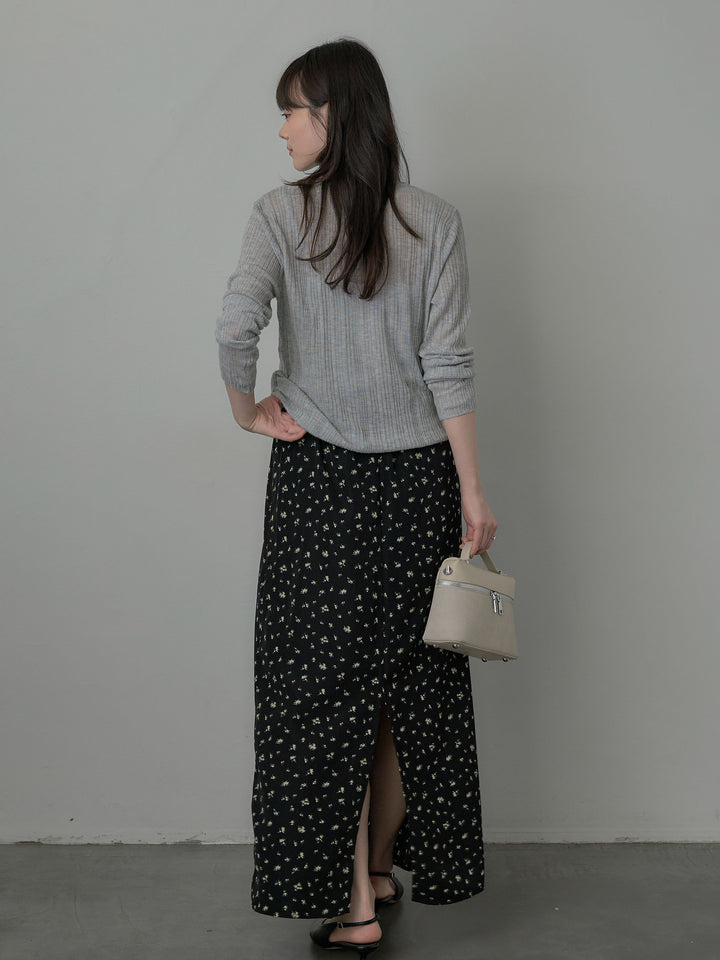 シアーリブカーディガン&レースキャミソールSET