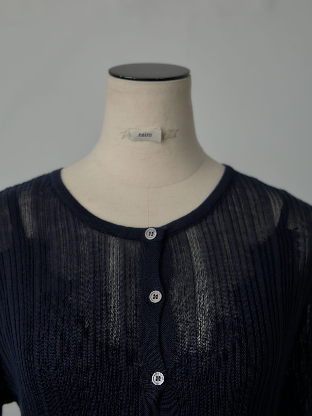 シアーリブカーディガン&レースキャミソールSET