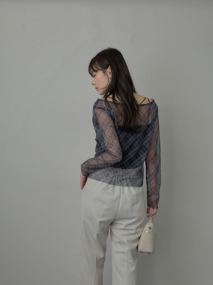 エステルツイルセミフレアパンツ