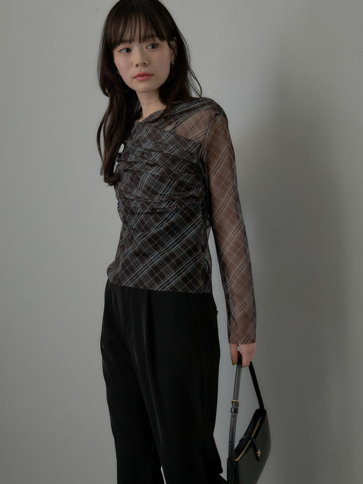 エステルツイルセミフレアパンツ