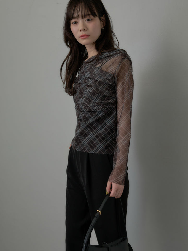 エステルツイルセミフレアパンツ