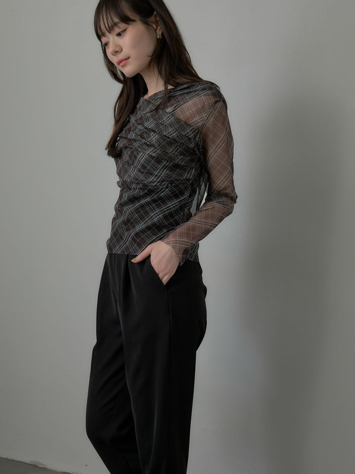 エステルツイルセミフレアパンツ