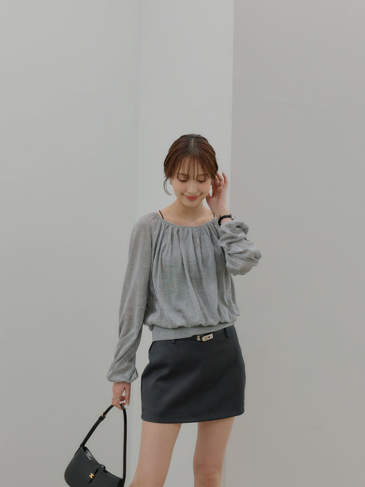 ベルト付きミニスカート（インバン付き）