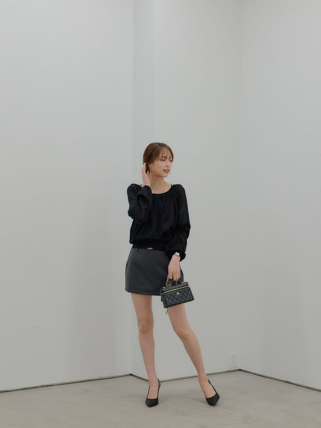 ニュアンスギャザーシアープルオーバー