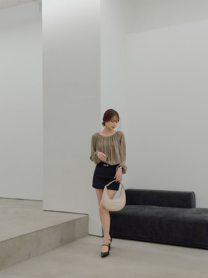 ニュアンスギャザーシアープルオーバー