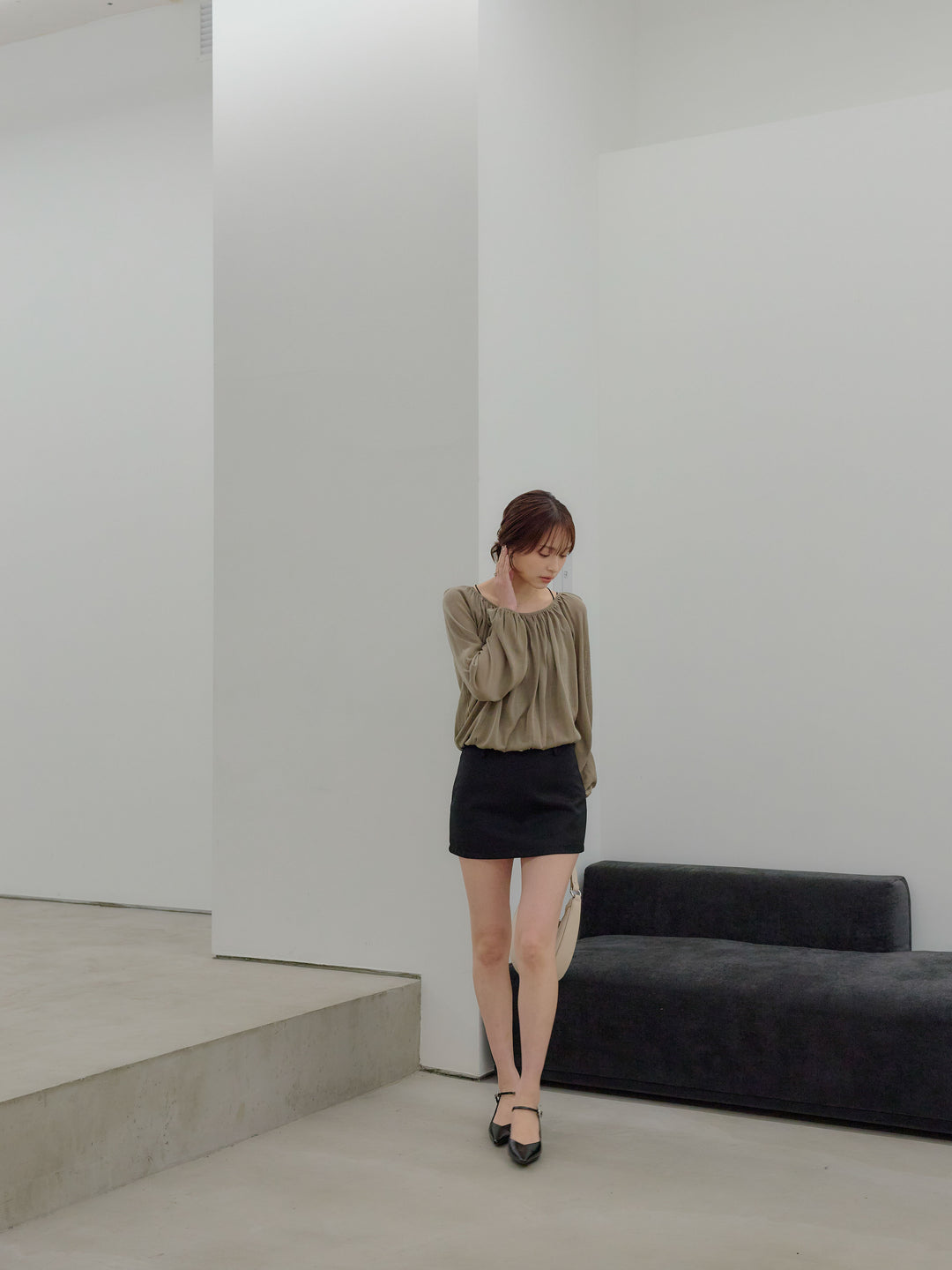 ベルト付きミニスカート（インバン付き）