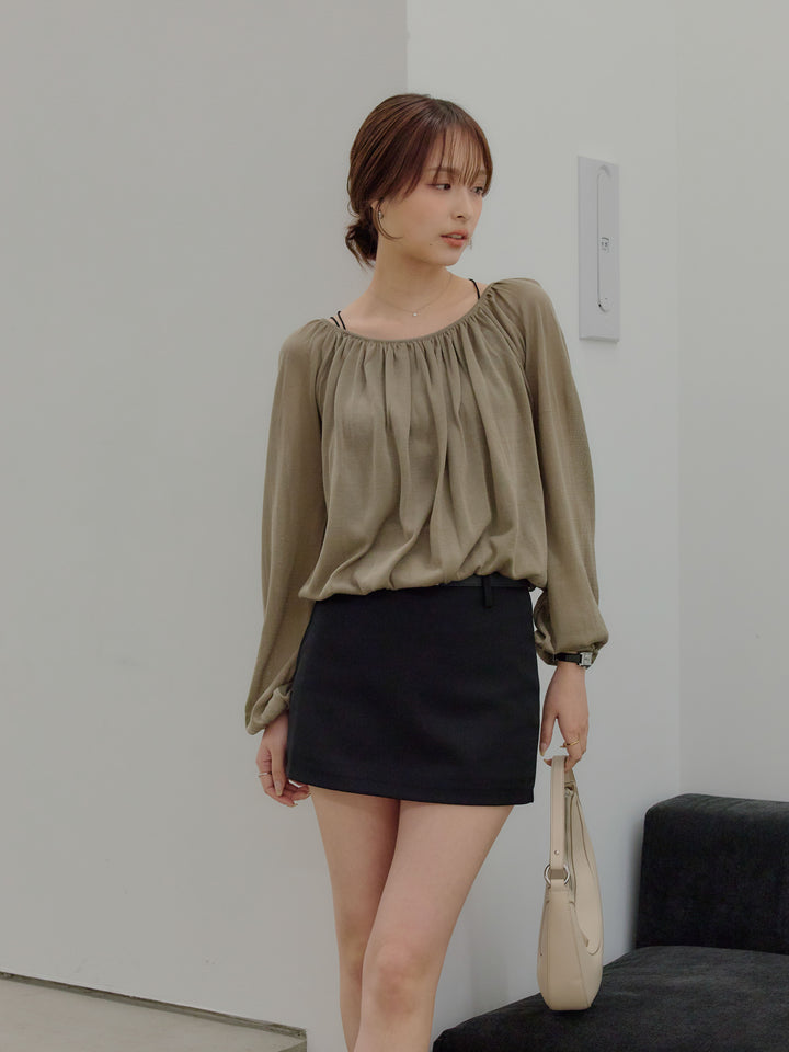 ベルト付きミニスカート（インバン付き）