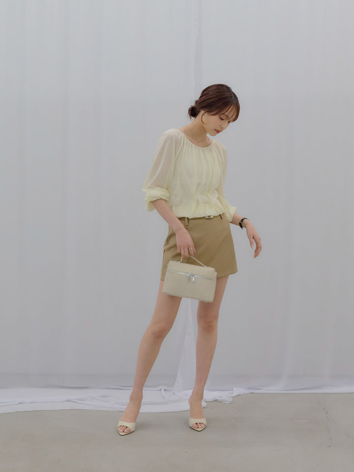 ベルト付きミニスカート（インバン付き）