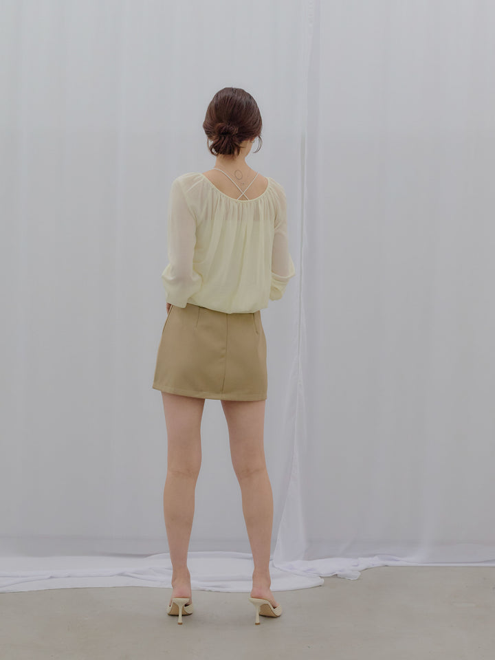 ベルト付きミニスカート（インバン付き）