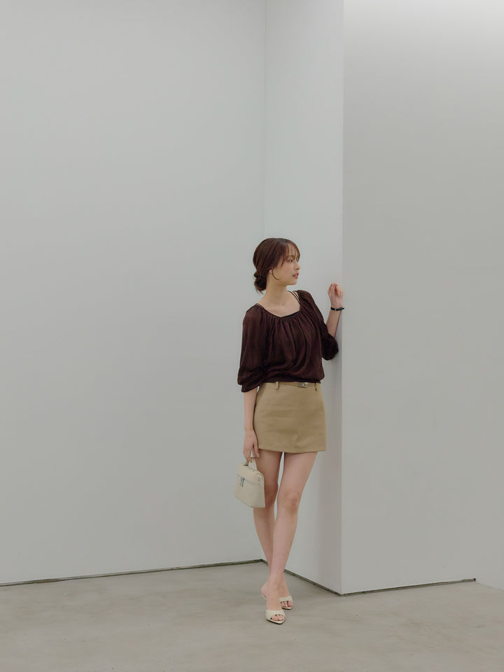 ベルト付きミニスカート（インバン付き）