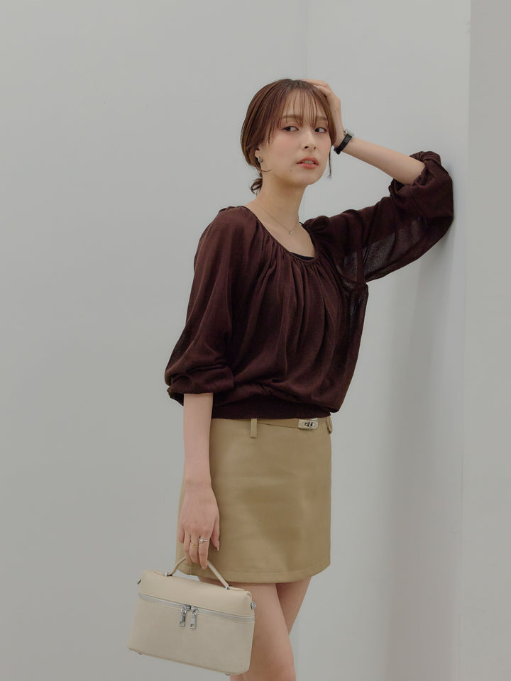 ベルト付きミニスカート（インバン付き）