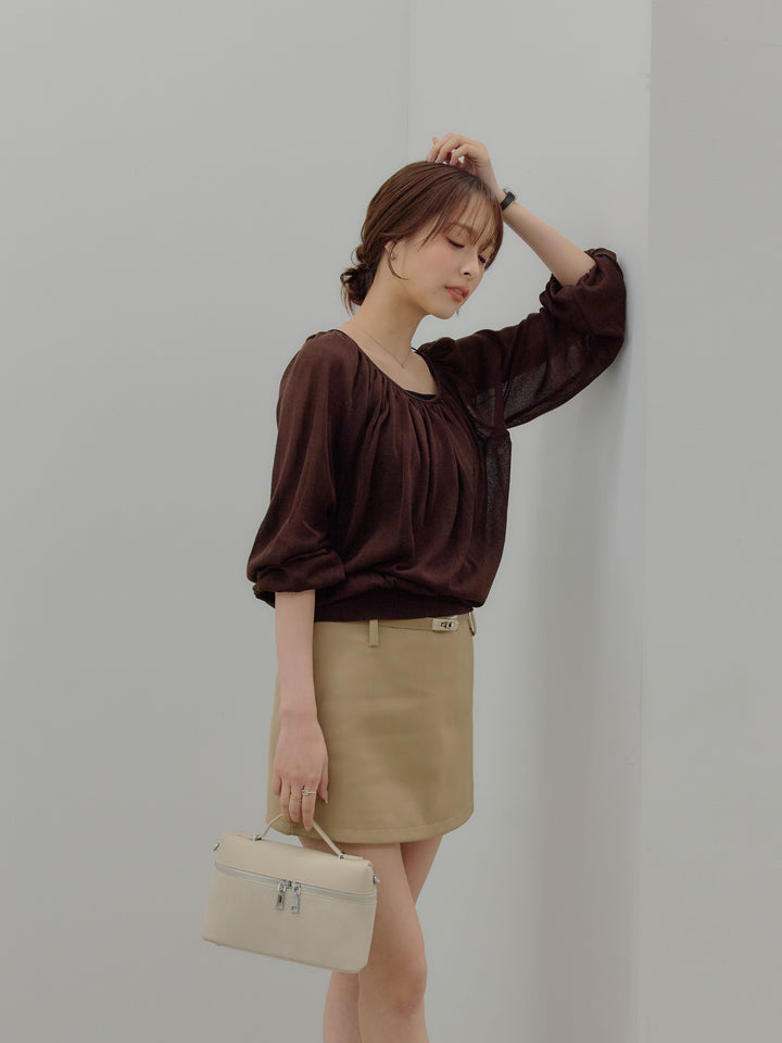 ベルト付きミニスカート（インバン付き）