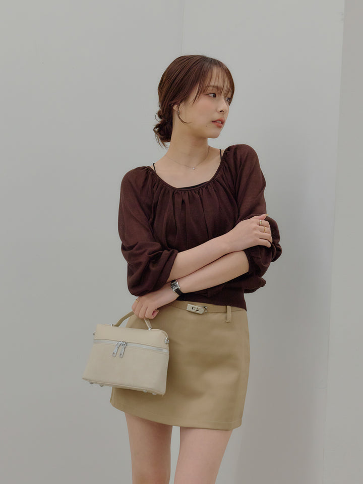 ニュアンスギャザーシアープルオーバー