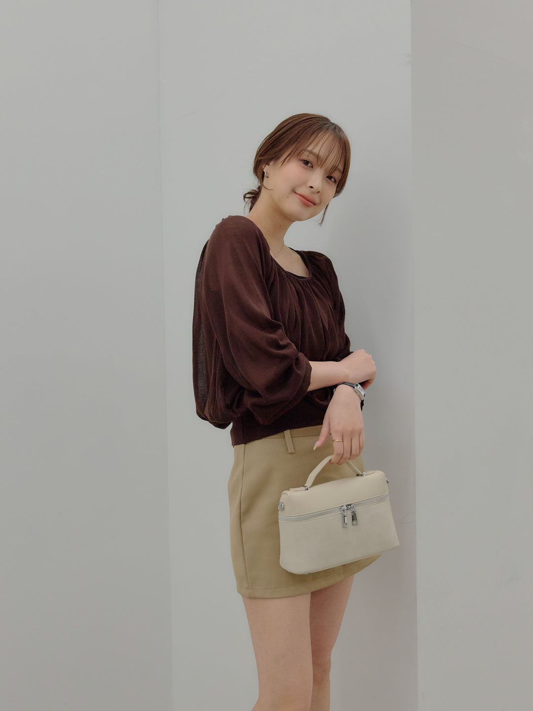 ベルト付きミニスカート（インバン付き）