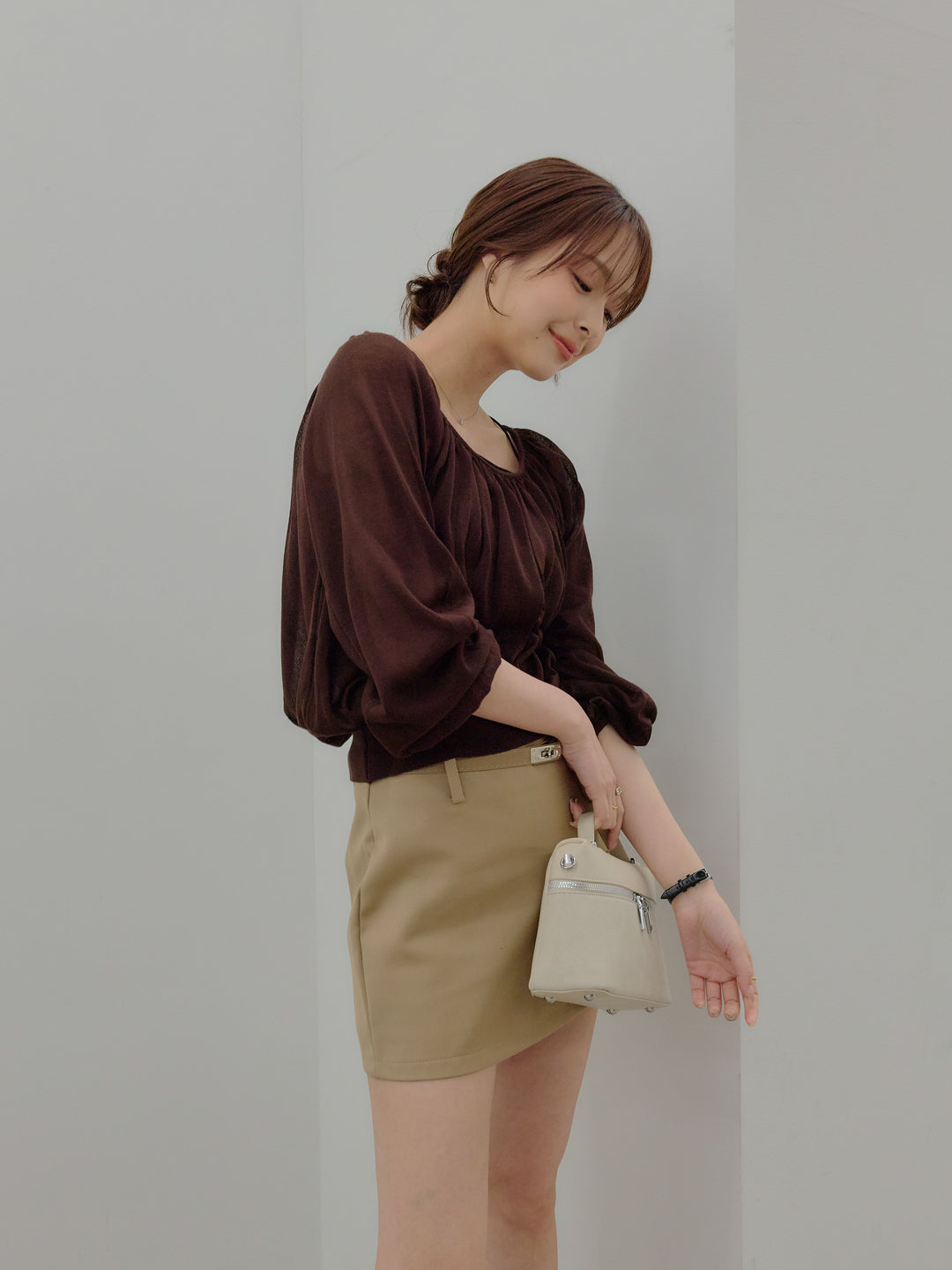 ベルト付きミニスカート（インバン付き）