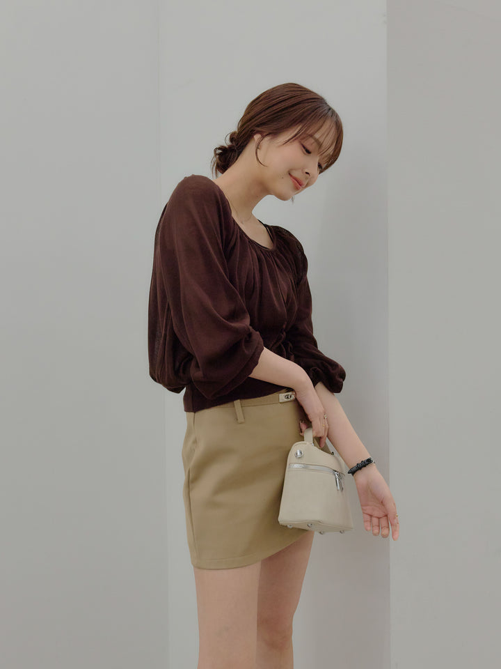 ニュアンスギャザーシアープルオーバー