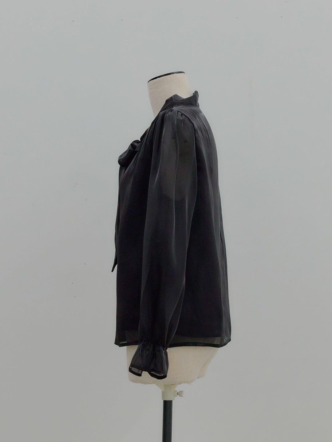 グロッシーオーガンジーボウタイブラウス