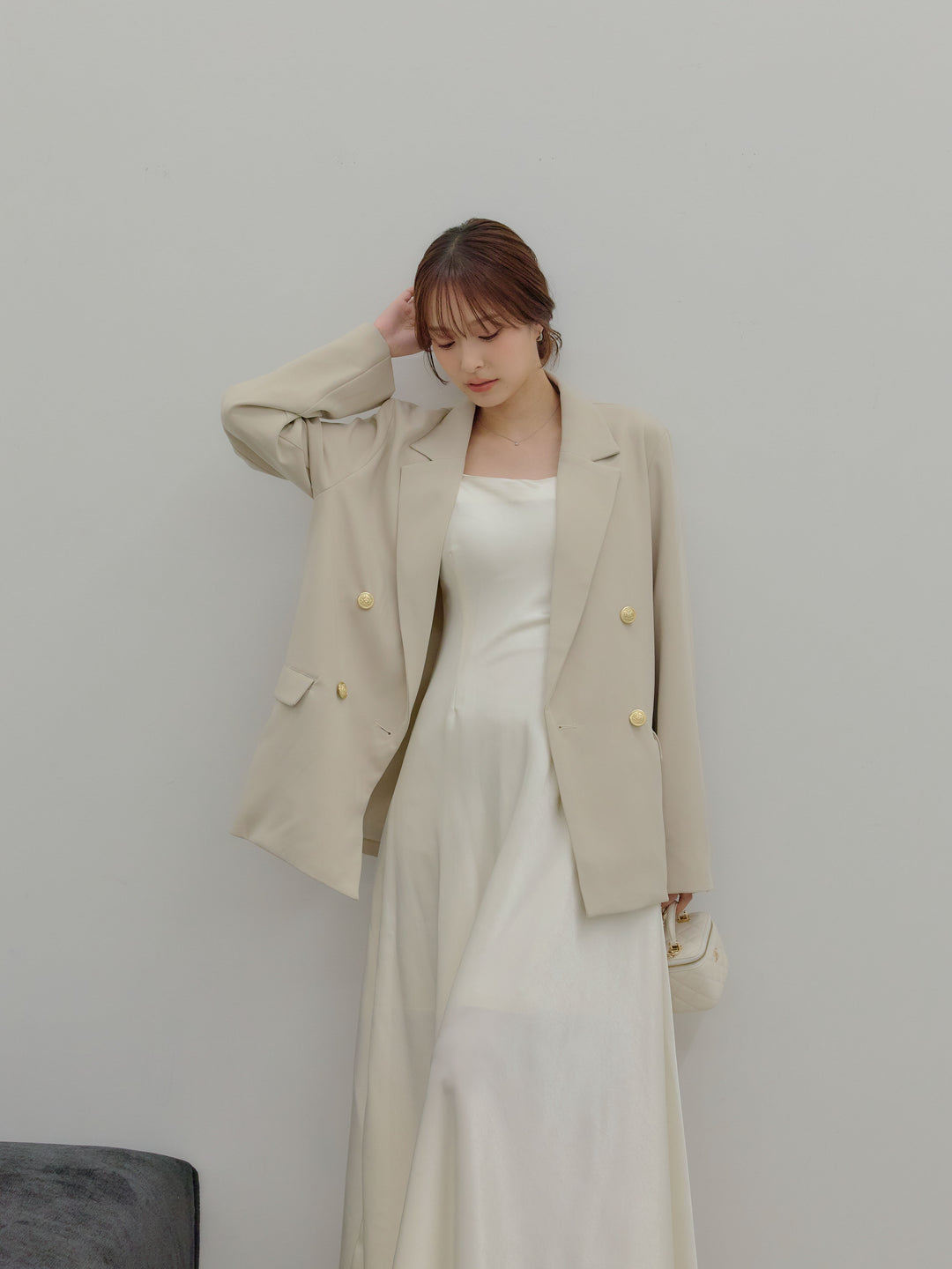 ゴールドボタンテーラードジャケット