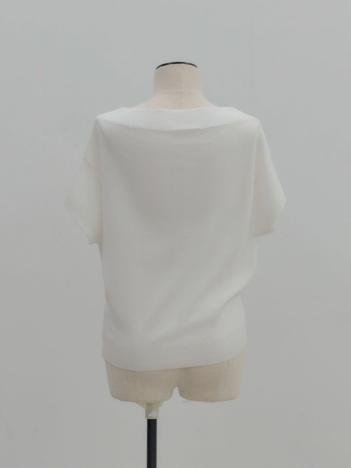 2WAYネックスプリングニットトップス