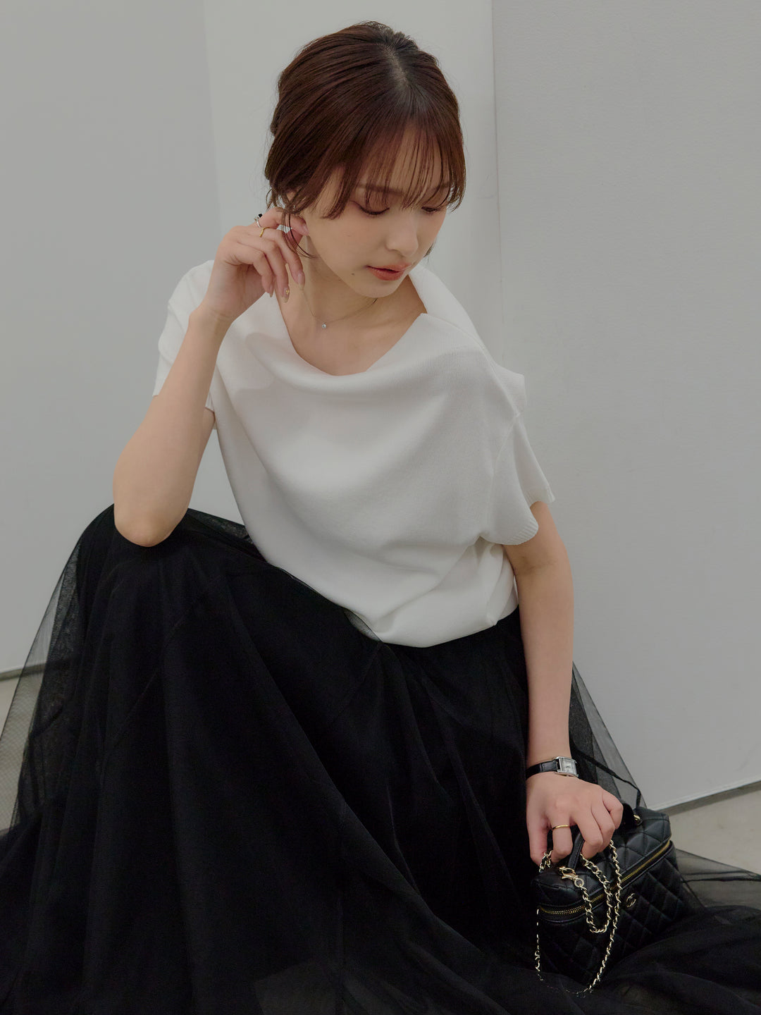 2WAYネックスプリングニットトップス