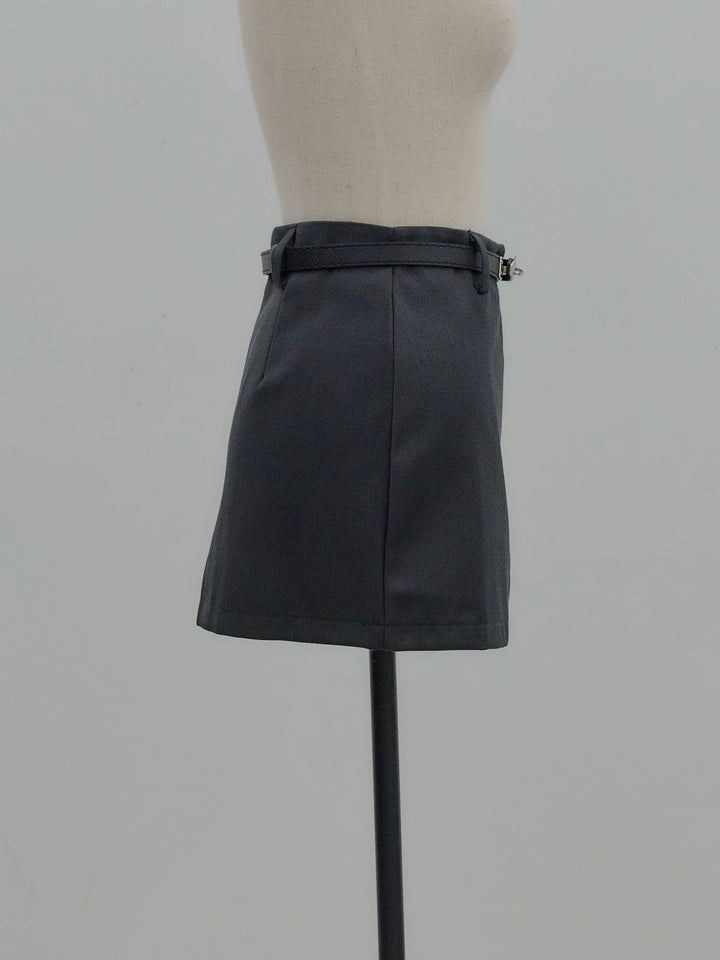 ベルト付きミニスカート（インバン付き）
