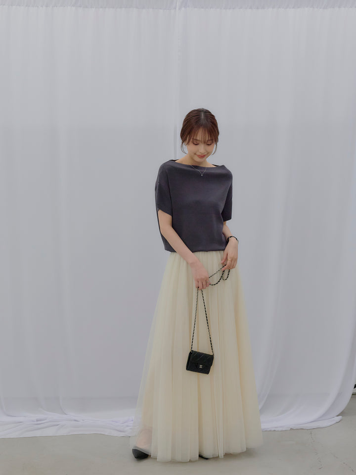 2WAYネックスプリングニットトップス