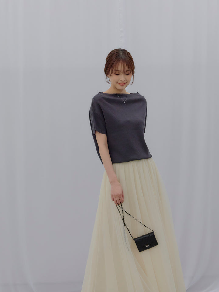 2WAYネックスプリングニットトップス