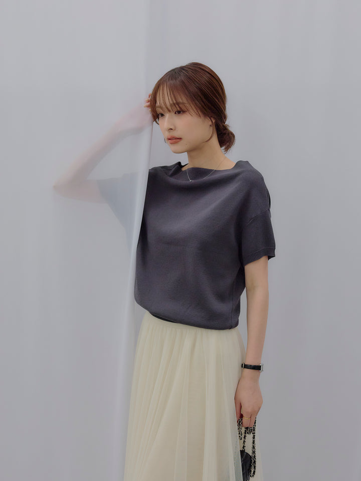 2WAYネックスプリングニットトップス