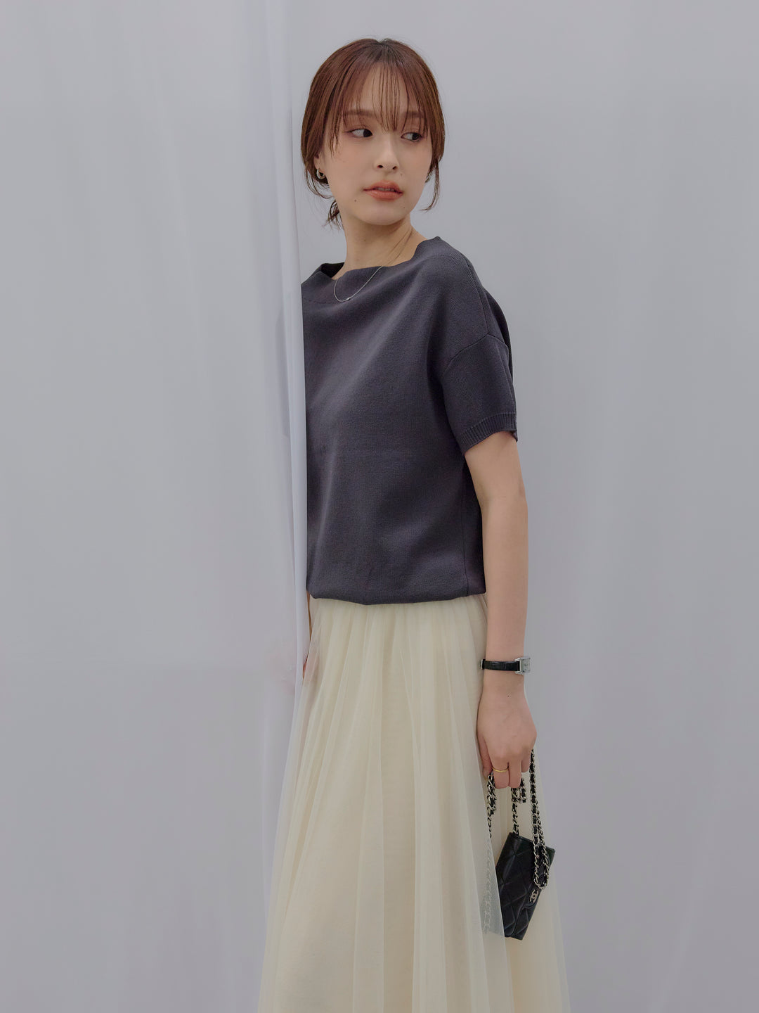 2WAYネックスプリングニットトップス