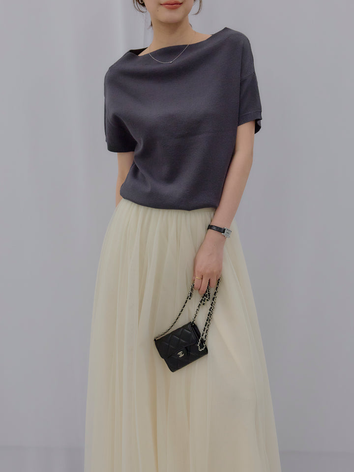 2WAYネックスプリングニットトップス