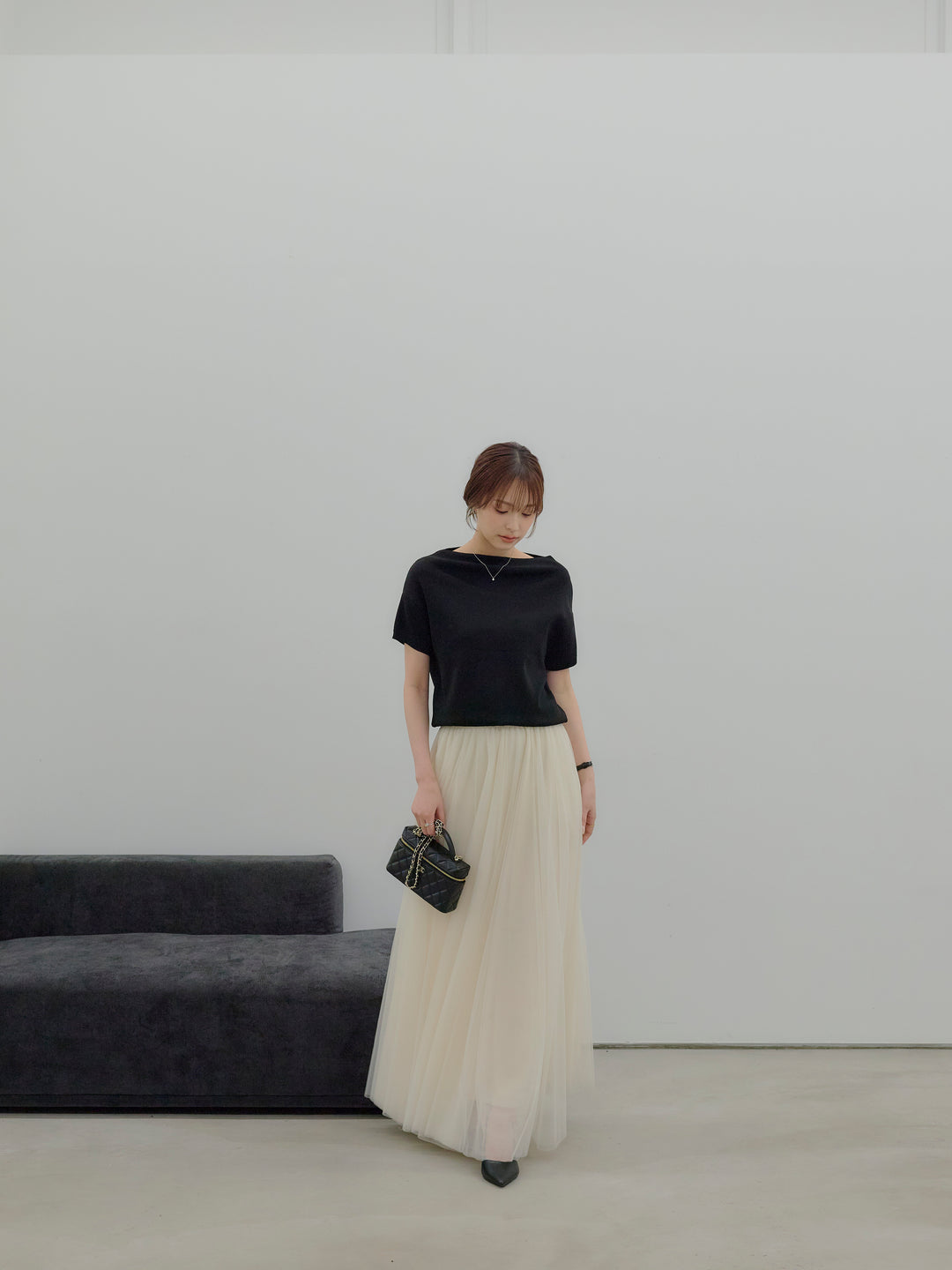 2WAYネックスプリングニットトップス