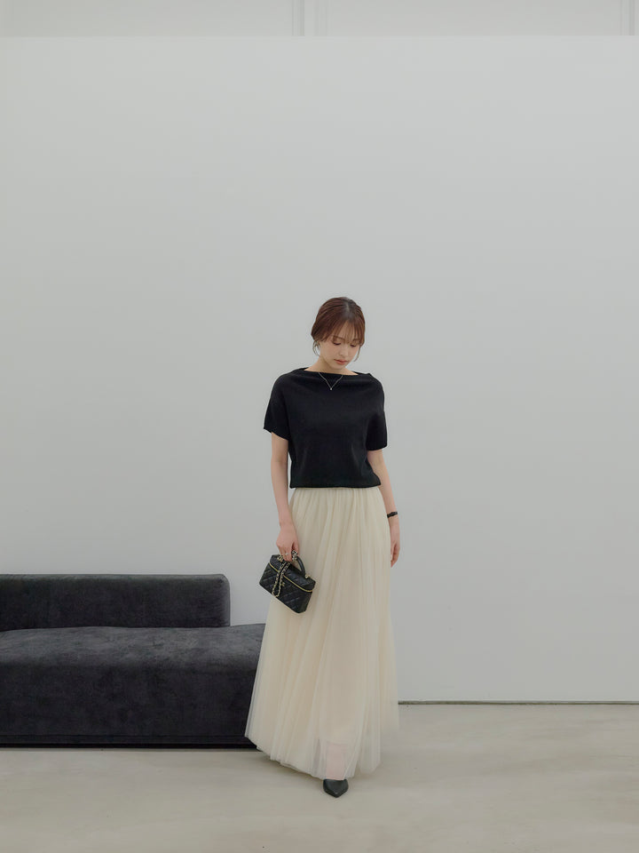 2WAYネックスプリングニットトップス