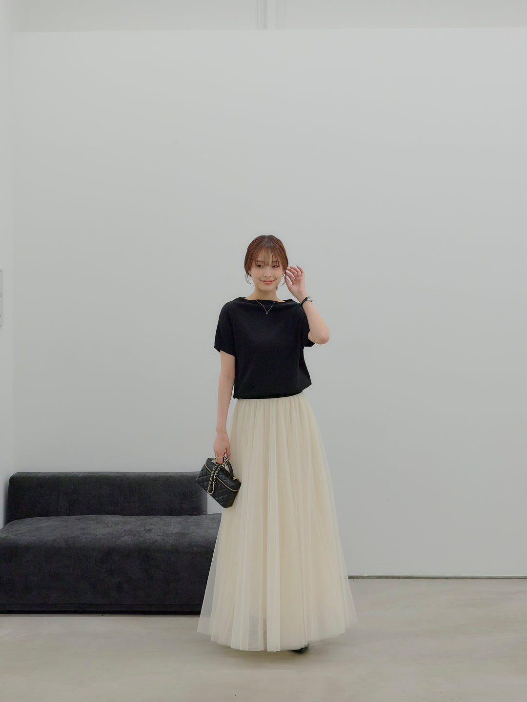 2WAYネックスプリングニットトップス