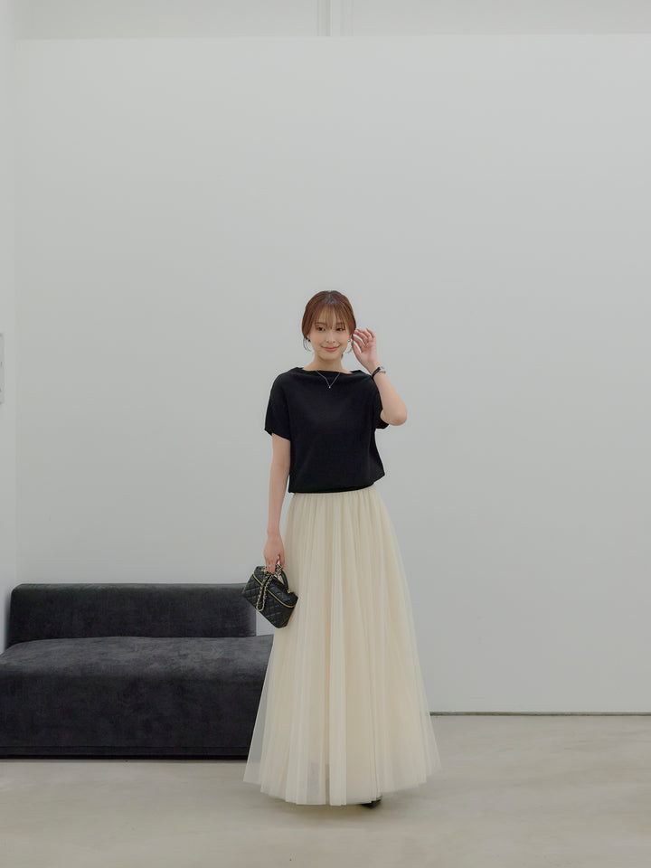 2WAYネックスプリングニットトップス