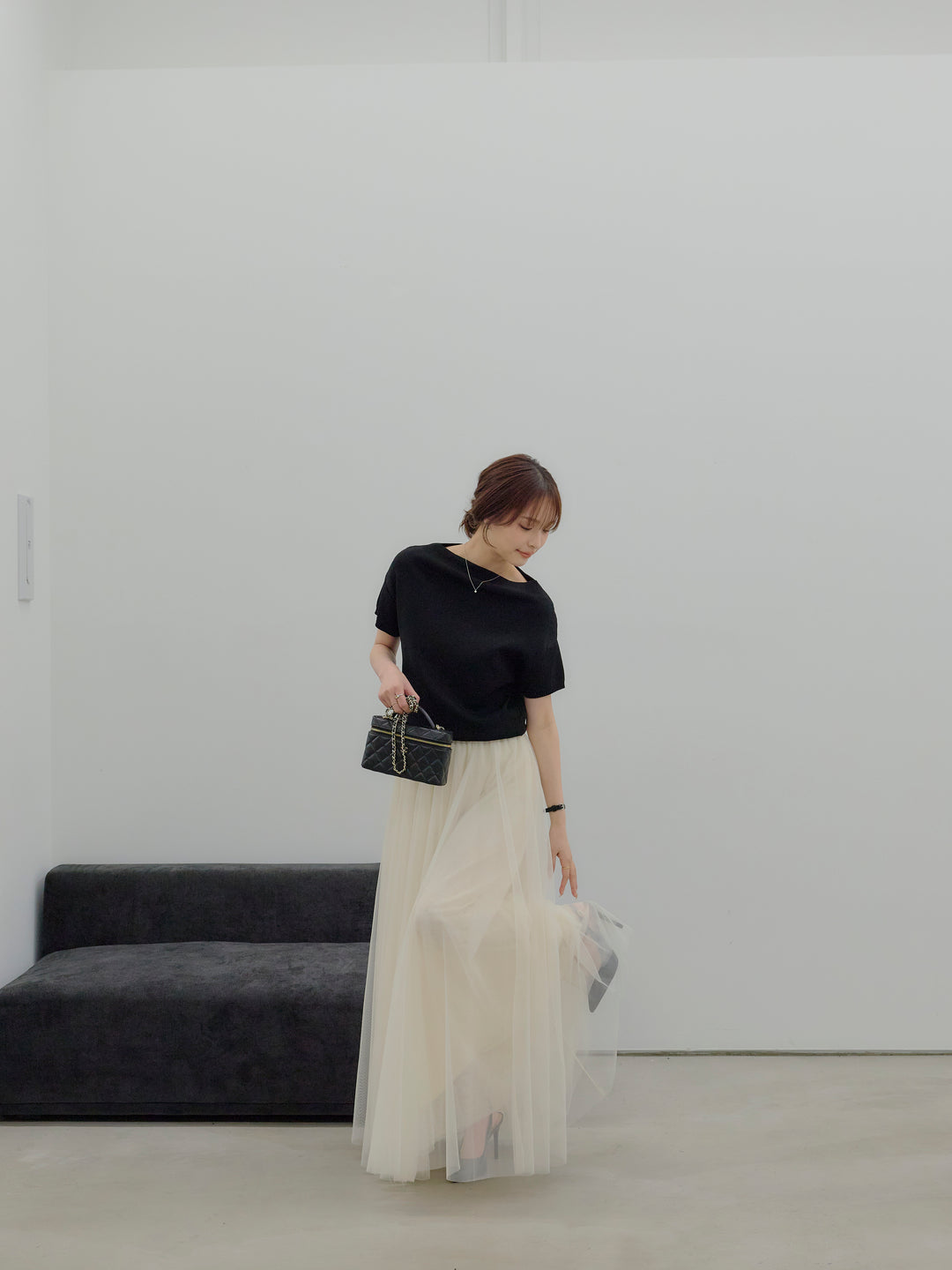 2WAYネックスプリングニットトップス