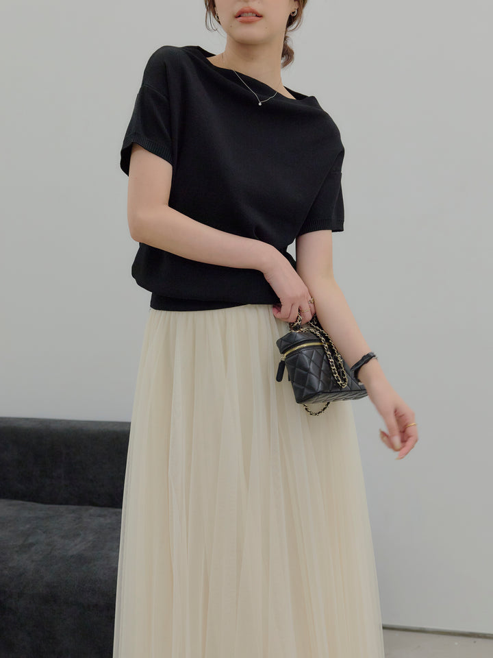 2WAYネックスプリングニットトップス