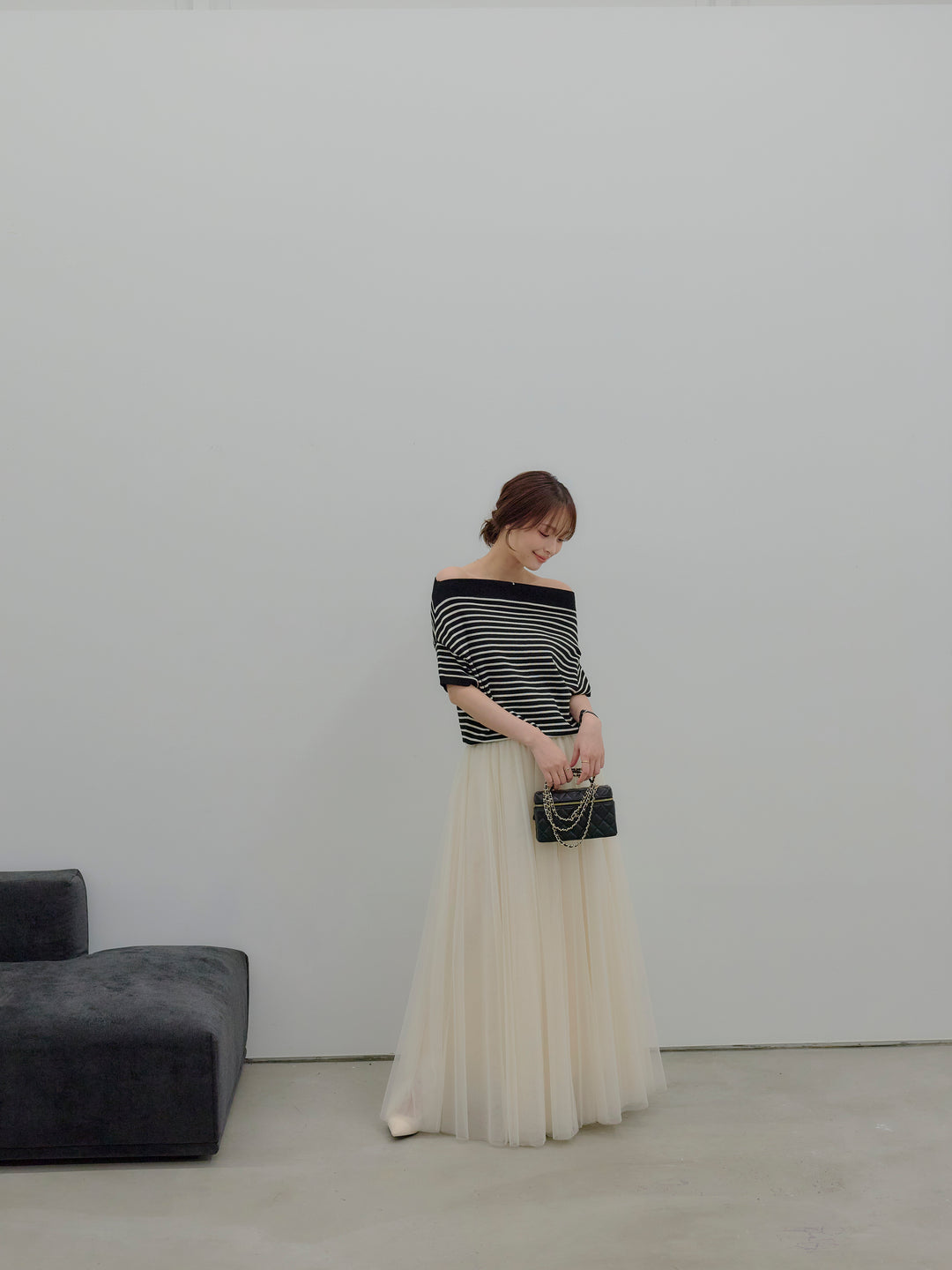 2WAYネックスプリングニットトップス