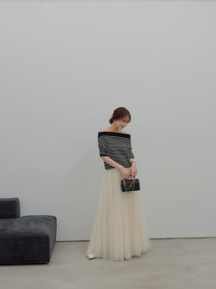 2WAYネックスプリングニットトップス