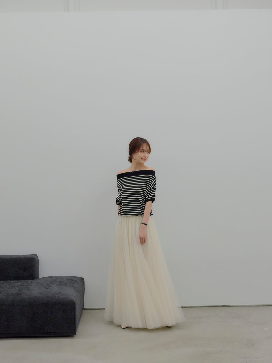 2WAYネックスプリングニットトップス