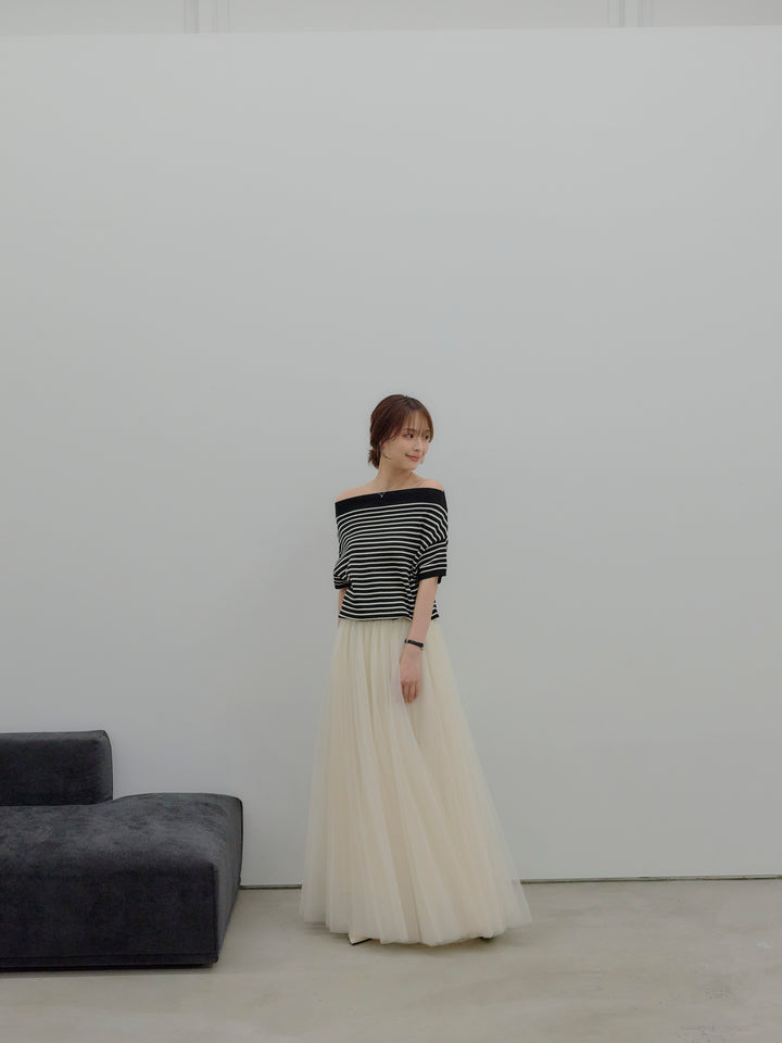 2WAYネックスプリングニットトップス